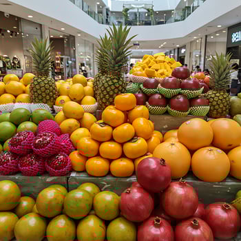 A large display of fruit photo