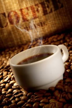 coffe on beam back photo