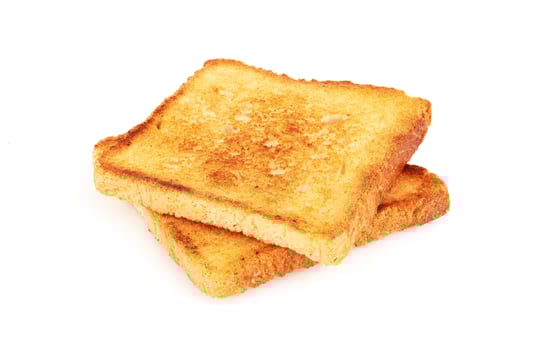Toast isolated on a white photo