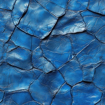 Seamless Blue Dragon Skin Texture Background, CloseUp Reptile Scale Pattern, Fantasy Animal Hide Design photo