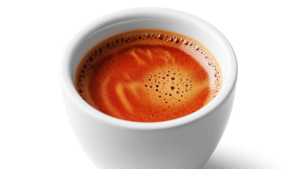 A cup of coffee on a white background photo