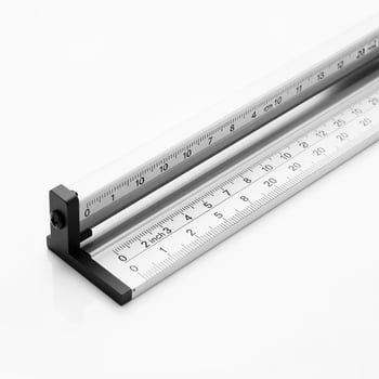 A ruler with a ruler on top of it photo