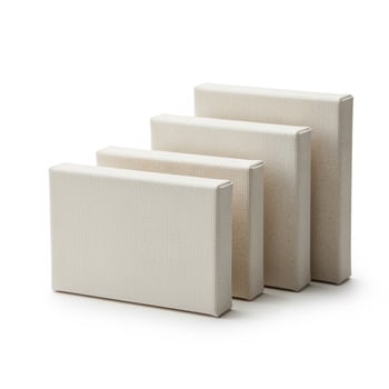 Four white boxes stacked on top of each other photo