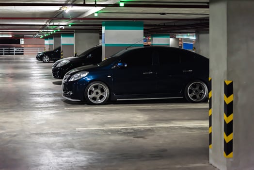 Parking garage in the city photo