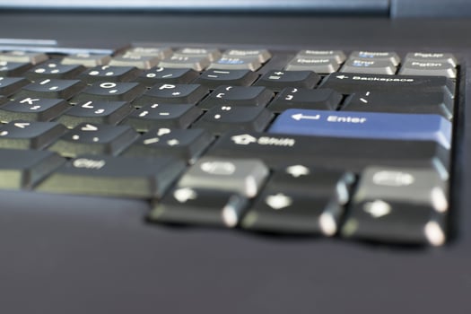 A close up of a keyboard on a computer photo