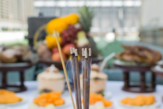 Incense and offerings photo