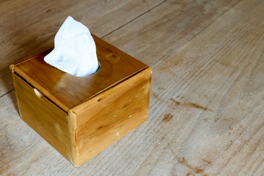 Tissue box on the table photo