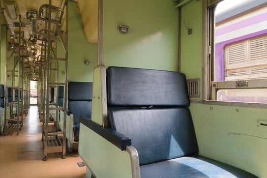 A train car with a seat photo