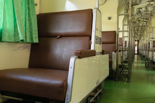 A chair in a train photo