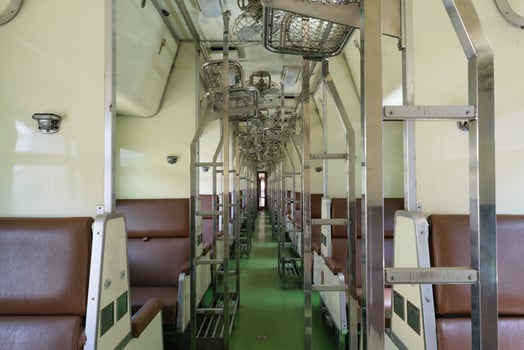 The seats are brown photo