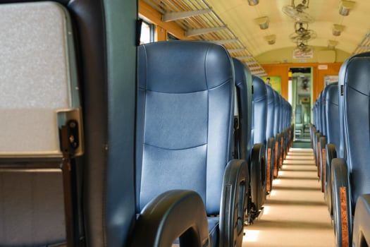 A train with many seats photo