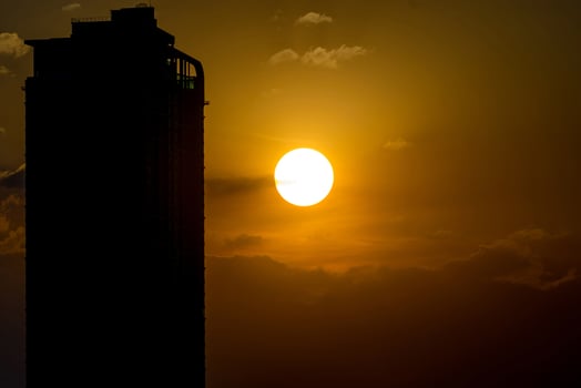 Sunrise with building photo