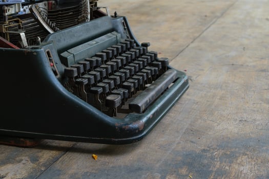 A close up of a typewriter photo