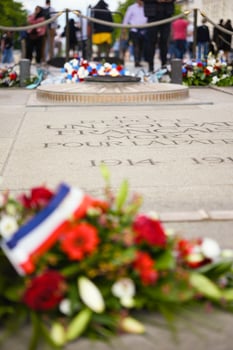 Memorial ceremony at the Tomb of the Unknown Soldier in Paris on June 8 2025 photo