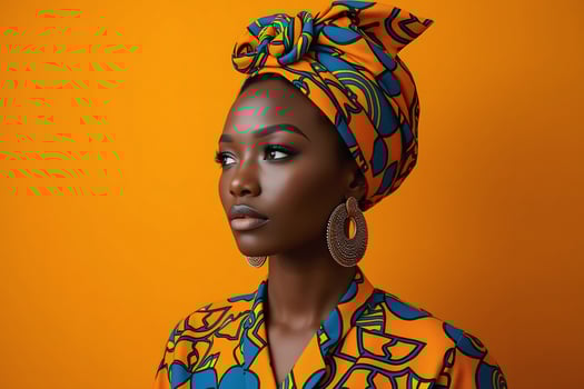 Beautiful african woman in traditional clothing photo