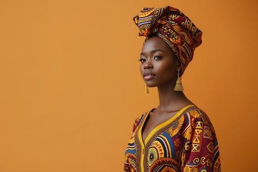 Beautiful african woman in traditional dress photo