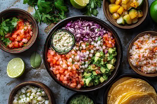 Fresh Ingredients Ready for a Delicious Mexican Feast. photo