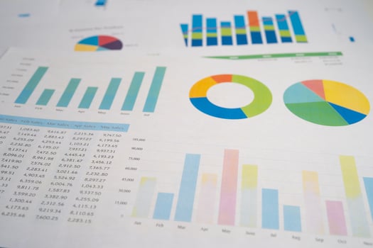 chart or graph paper. Financial, account photo