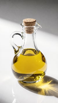 Olive Oil in Glass Carafe photo