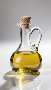 Clear Glass Bottle with Olive Oil photo