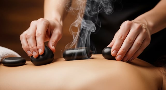 Relaxing Hot Stone Massage Spa Treatment, Wellness, Body Care photo
