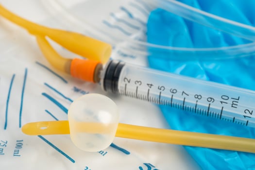 Foley catheter urine drainage collect bag photo
