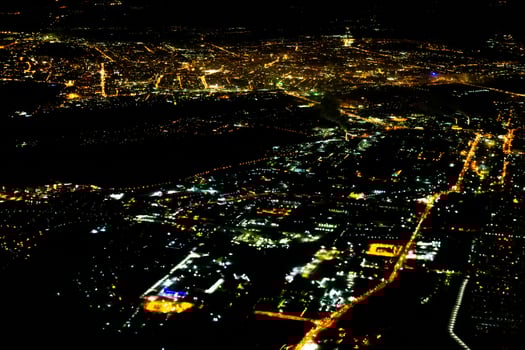 night city, view from above. photo