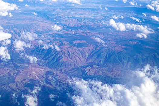 mountains, view from the plane photo