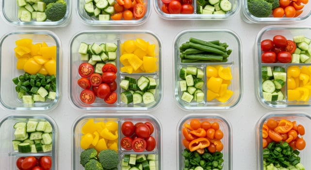 Healthy Meal Prep with Colorful Fresh Vegetables photo