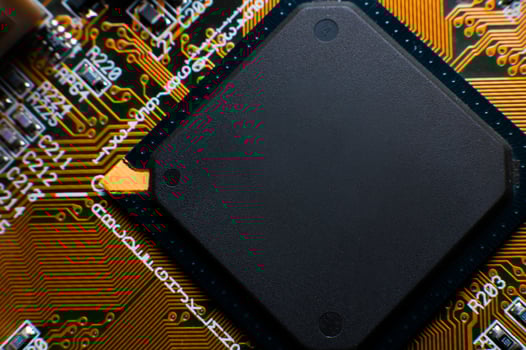 Computer parts close up. Computer chip. Technology photo
