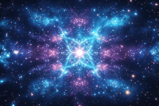 A space background with many stars and a star photo