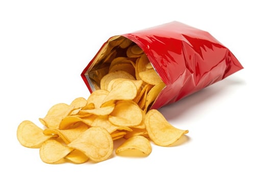 Photo of a vibrant collection of popular fast food items, including burgers, pizzas, hot dogs, tacos, and fries, all isolated on a clean white background for commercial use