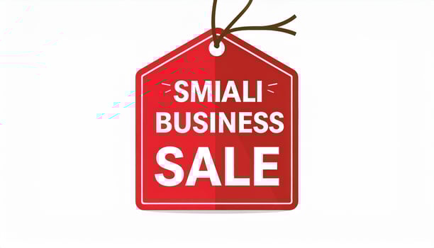 Small business sale tag on white background photo