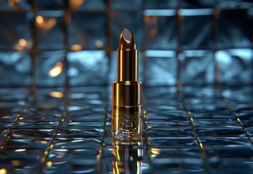 Close-Up of Lipstick on Shiny Surface photo