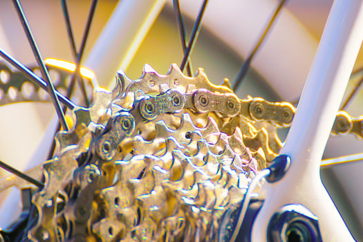 A Clean and Modern Image of a Bicycle Part. Concept The aesthetic of precision engineering. photo