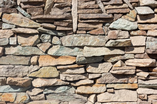 A detailed shot of a stone wall, featuring a rustic and weathered surface with texture. photo