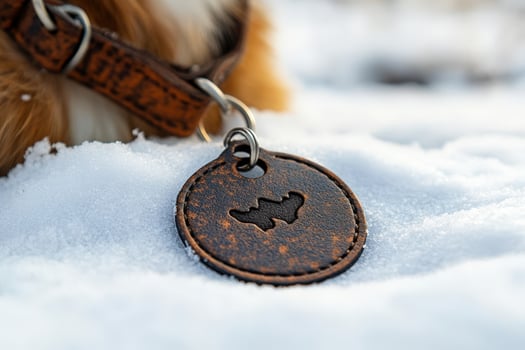 Dog Tag in Snow photo