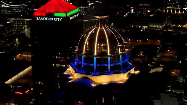 Above view of Sandton Skyline at Johannesburg Gauteng South Africa.. Amazing Landscape. photo
