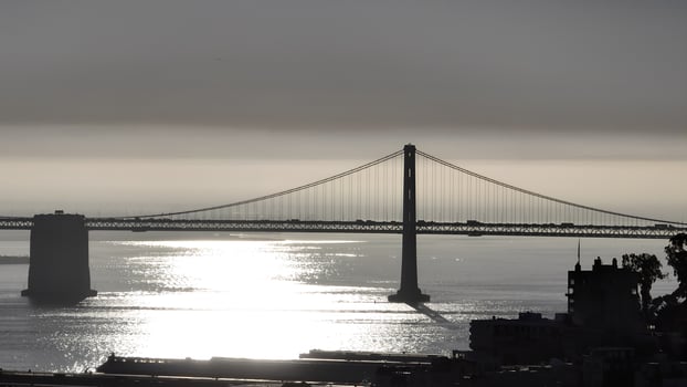 Exterior Sunrise Scene at San Francisco California in United States . Scenic Scenery. photo