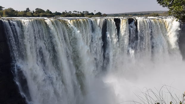 Above Victoria Falls in Livingstone Northern Rhodesia Zambia.. Amazing Scene. photo