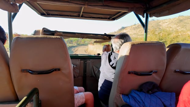 Aerial Safari Tour in Serengeti National Park Tanzania.. Awesome Background. photo