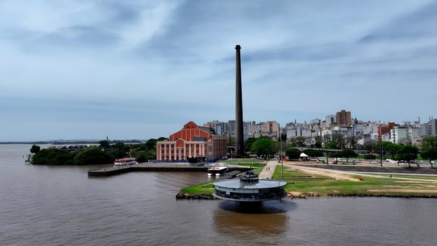 Outdoor 360 viewpoint at Porto Alegre Rio Grande do Sul Brazil.. Scenic Scene. photo