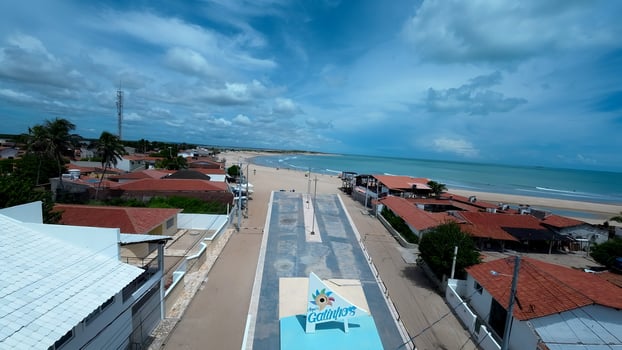 High Angle of Galinhos Beach at Natal in Rio Grande do Norte Brazil. Stunning Landscape. photo
