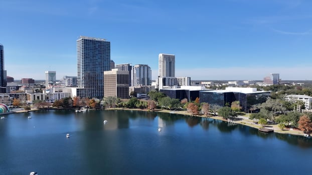 Awe Downtown Orlando at Orlando in Florida United States.. Amazing Scene. photo