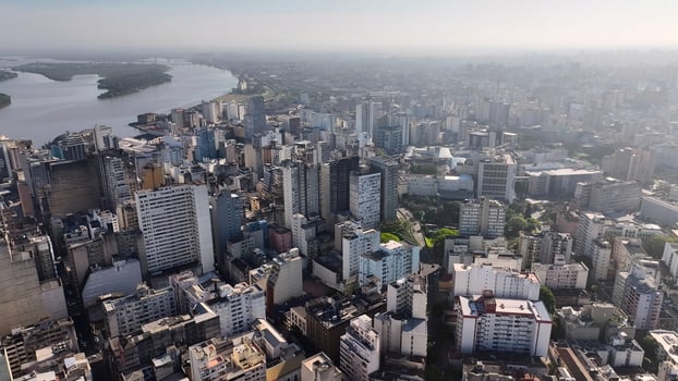 Outside Porto Alegre Skyline in Porto Alegre Rio Grande do Sul Brazil . Awesome Landscape. photo