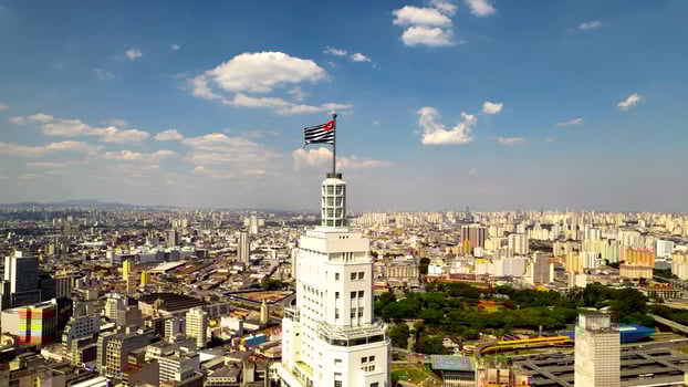 Outside Santander Lighthouse in Sao Paulo Sao Paulo Brazil. Beauty Scenery. photo