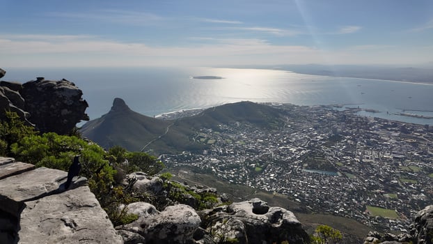 Awe Cable Car View in Cape Town Western Cape in South Africa. Awesome Background. photo