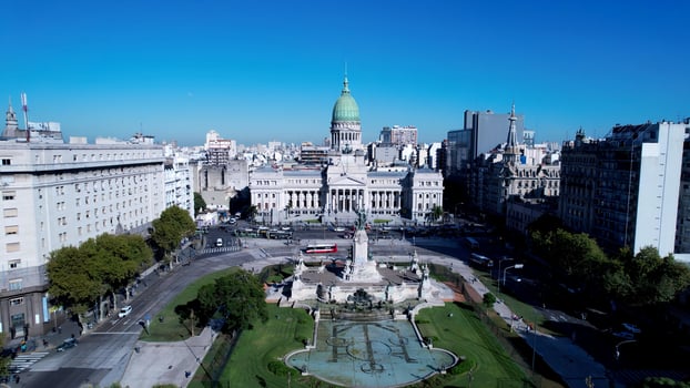 Above view of National Congress at Buenos Aires Buenos Aires Argentina . Awesome Scenery. photo