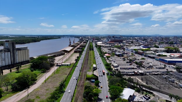 Outdoor Porto Alegre Skyline at Porto Alegre in Rio Grande do Sul Brazil . Beauty Background. photo