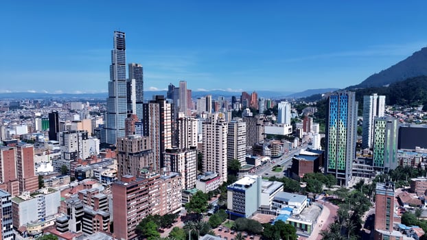 Outdoors Bogota Skyline at Bogota District Capital Colombia.. Amazing Scenery. photo